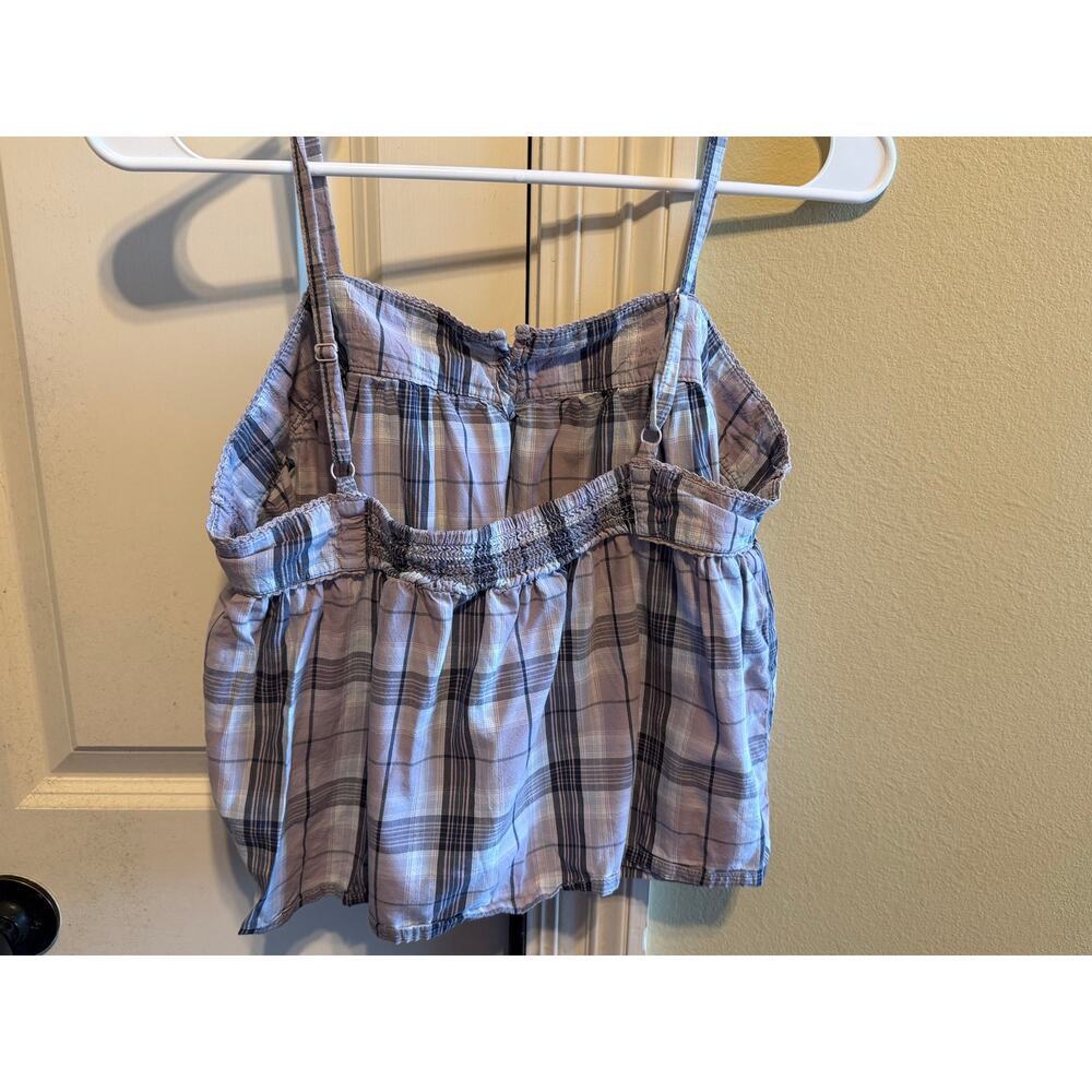 Old Navy Purple Plaid Pajama Sleep Set Top And Pants Spaghetti Straps Sz M - Picture 5 of 13